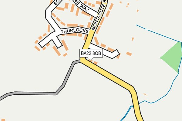 BA22 8QB map - OS OpenMap – Local (Ordnance Survey)