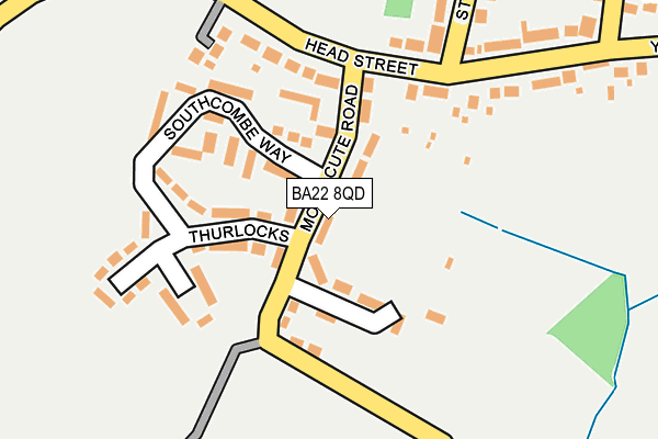 BA22 8QD map - OS OpenMap – Local (Ordnance Survey)