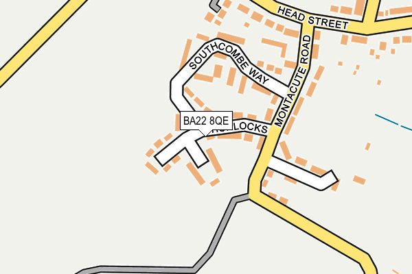 BA22 8QE map - OS OpenMap – Local (Ordnance Survey)
