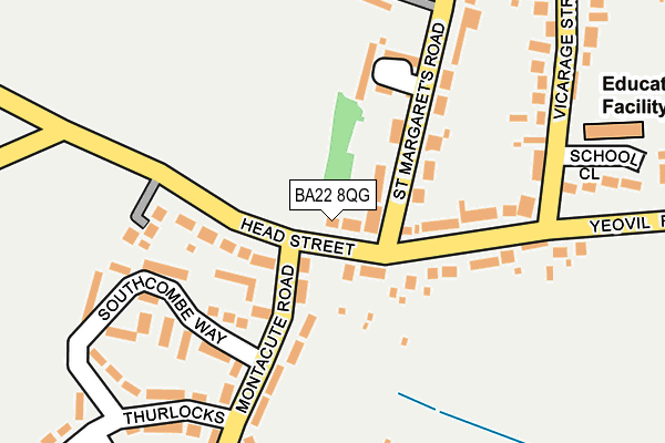 BA22 8QG map - OS OpenMap – Local (Ordnance Survey)