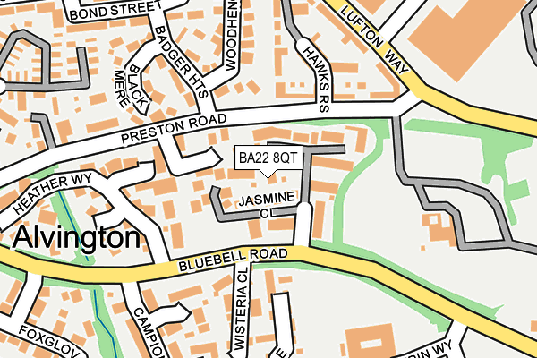 BA22 8QT map - OS OpenMap – Local (Ordnance Survey)