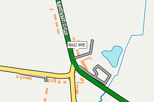BA22 8RE map - OS OpenMap – Local (Ordnance Survey)
