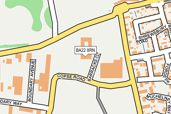 BA22 8RN map - OS OpenMap – Local (Ordnance Survey)