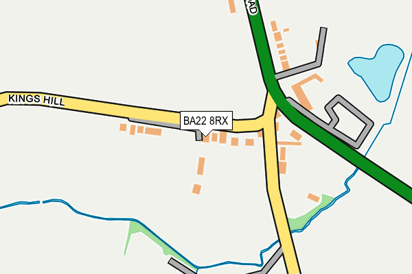 BA22 8RX map - OS OpenMap – Local (Ordnance Survey)