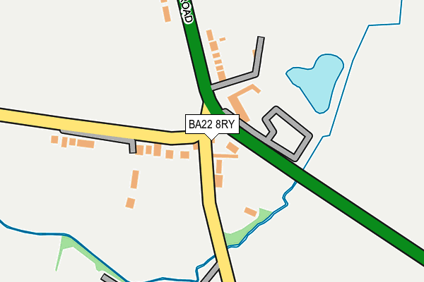 BA22 8RY map - OS OpenMap – Local (Ordnance Survey)