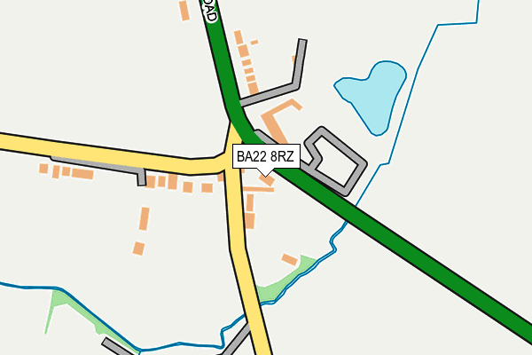 BA22 8RZ map - OS OpenMap – Local (Ordnance Survey)