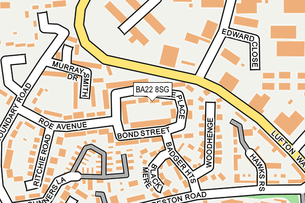 BA22 8SG map - OS OpenMap – Local (Ordnance Survey)