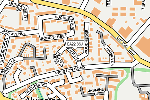 BA22 8SJ map - OS OpenMap – Local (Ordnance Survey)