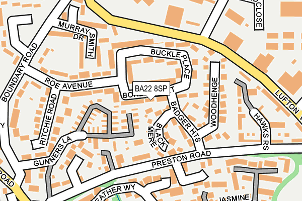 BA22 8SP map - OS OpenMap – Local (Ordnance Survey)