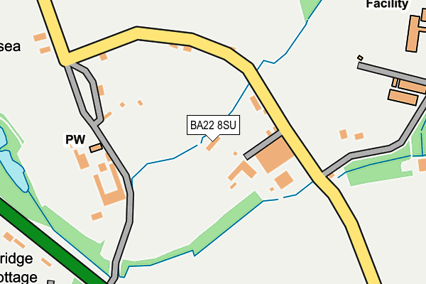 BA22 8SU map - OS OpenMap – Local (Ordnance Survey)