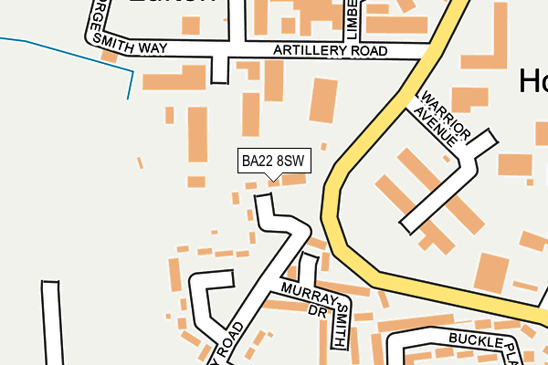 BA22 8SW map - OS OpenMap – Local (Ordnance Survey)