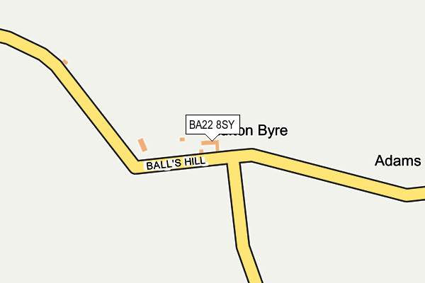 BA22 8SY map - OS OpenMap – Local (Ordnance Survey)