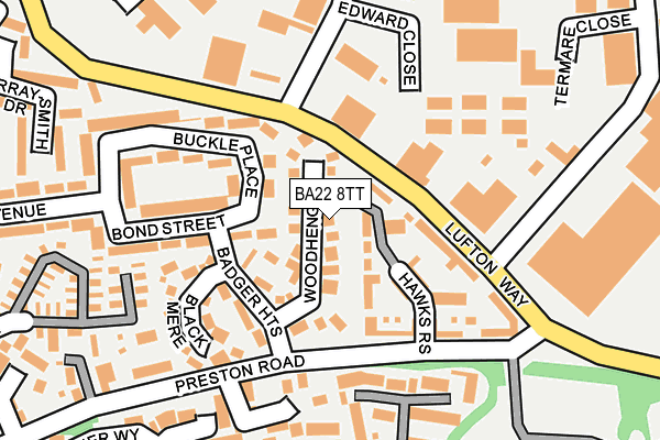 BA22 8TT map - OS OpenMap – Local (Ordnance Survey)