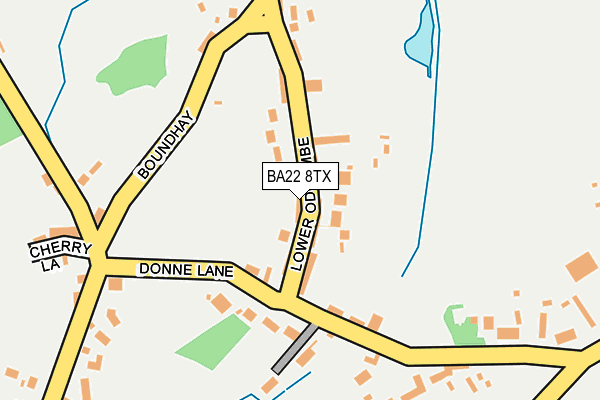 BA22 8TX map - OS OpenMap – Local (Ordnance Survey)