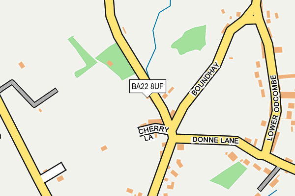 BA22 8UF map - OS OpenMap – Local (Ordnance Survey)