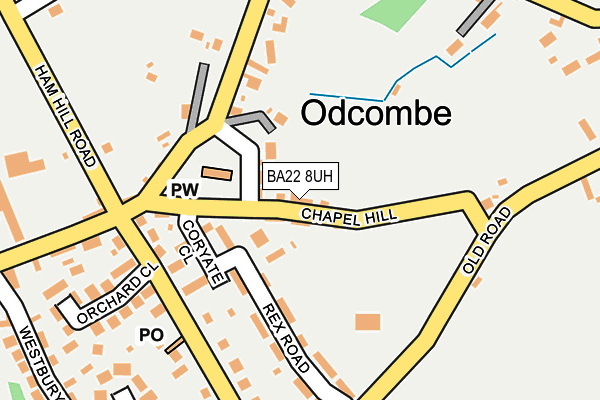 BA22 8UH map - OS OpenMap – Local (Ordnance Survey)