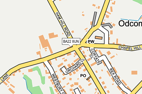 BA22 8UN map - OS OpenMap – Local (Ordnance Survey)