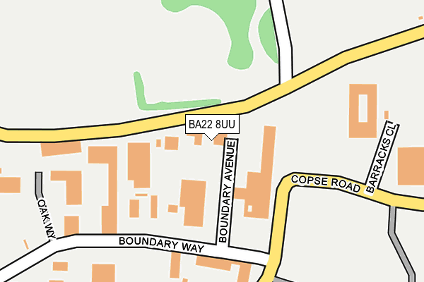 BA22 8UU map - OS OpenMap – Local (Ordnance Survey)