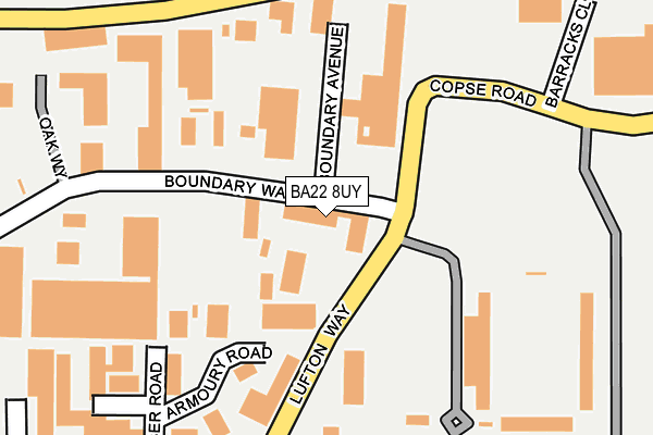 BA22 8UY map - OS OpenMap – Local (Ordnance Survey)