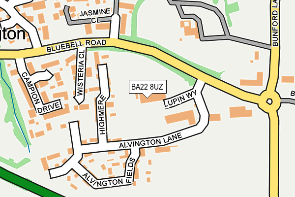 BA22 8UZ map - OS OpenMap – Local (Ordnance Survey)