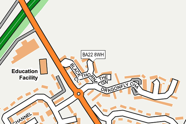 BA22 8WH map - OS OpenMap – Local (Ordnance Survey)