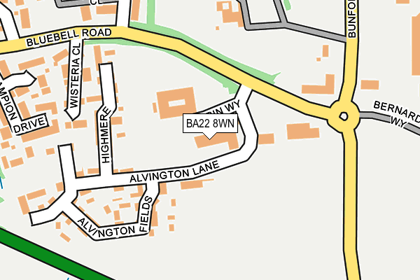 BA22 8WN map - OS OpenMap – Local (Ordnance Survey)