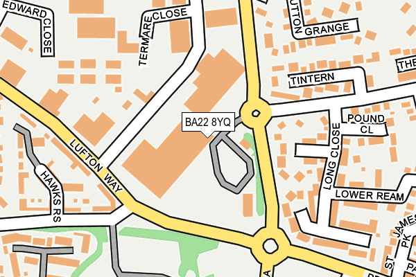 BA22 8YQ map - OS OpenMap – Local (Ordnance Survey)