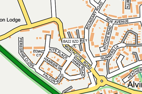 BA22 8ZD map - OS OpenMap – Local (Ordnance Survey)