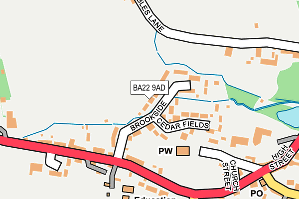 BA22 9AD map - OS OpenMap – Local (Ordnance Survey)