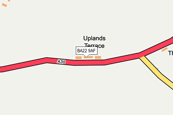 BA22 9AF map - OS OpenMap – Local (Ordnance Survey)