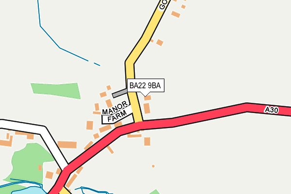 BA22 9BA map - OS OpenMap – Local (Ordnance Survey)