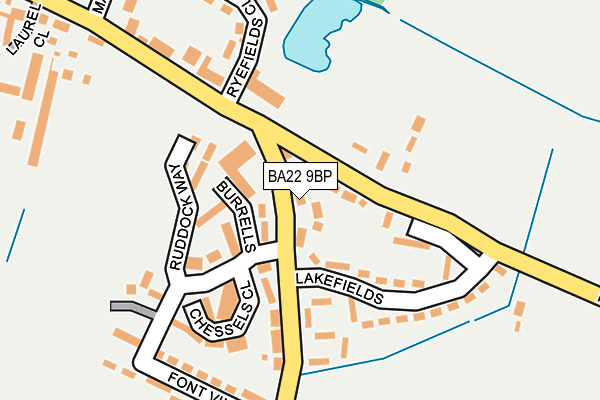 BA22 9BP map - OS OpenMap – Local (Ordnance Survey)