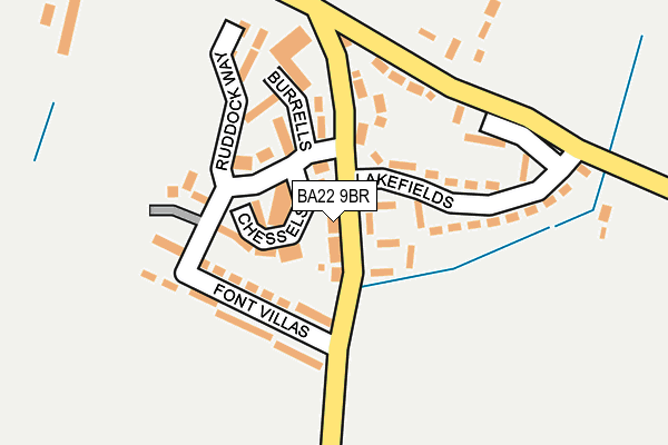 BA22 9BR map - OS OpenMap – Local (Ordnance Survey)