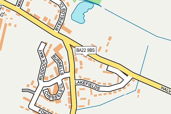 BA22 9BS map - OS OpenMap – Local (Ordnance Survey)