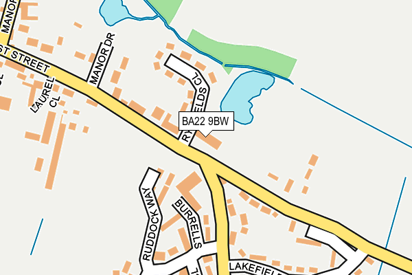 BA22 9BW map - OS OpenMap – Local (Ordnance Survey)