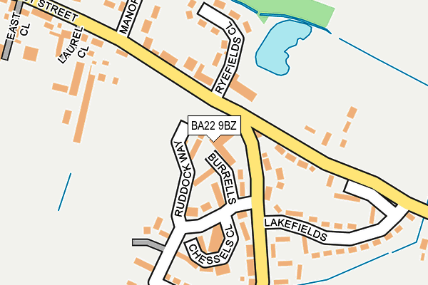 BA22 9BZ map - OS OpenMap – Local (Ordnance Survey)