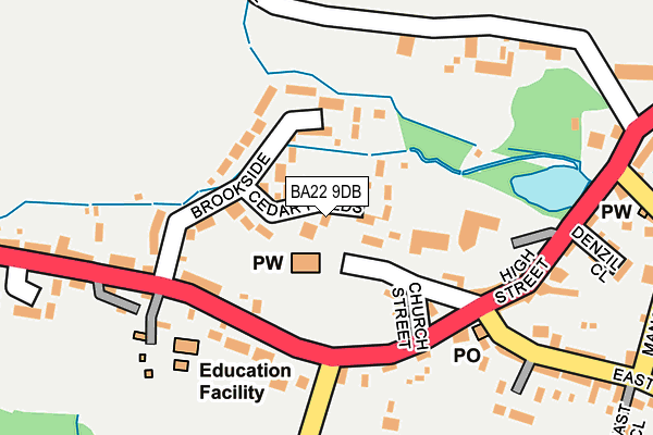 BA22 9DB map - OS OpenMap – Local (Ordnance Survey)