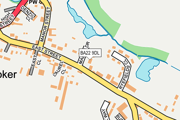 BA22 9DL map - OS OpenMap – Local (Ordnance Survey)