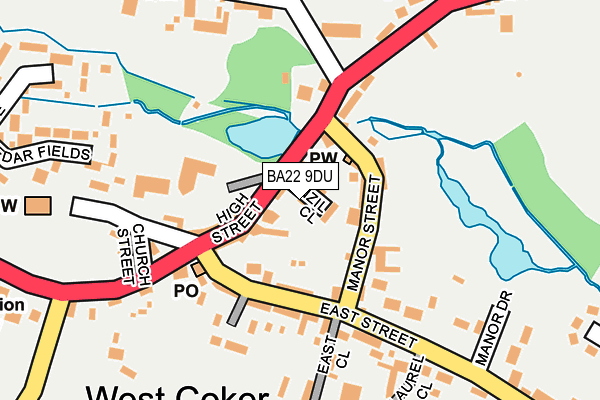 BA22 9DU map - OS OpenMap – Local (Ordnance Survey)