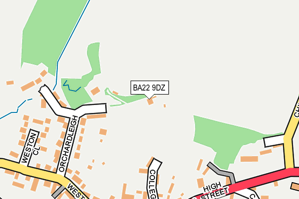 BA22 9DZ map - OS OpenMap – Local (Ordnance Survey)