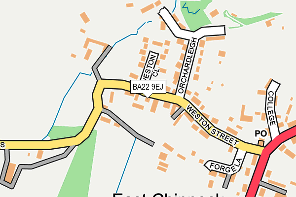 BA22 9EJ map - OS OpenMap – Local (Ordnance Survey)