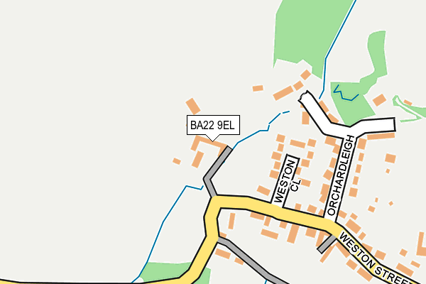 BA22 9EL map - OS OpenMap – Local (Ordnance Survey)