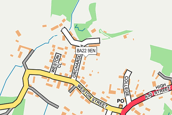 BA22 9EN map - OS OpenMap – Local (Ordnance Survey)