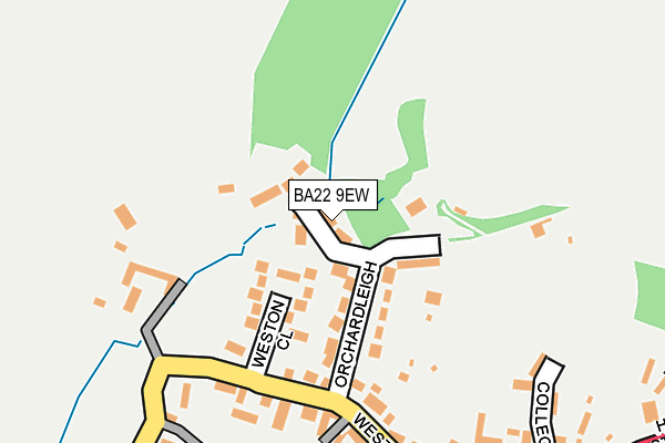 BA22 9EW map - OS OpenMap – Local (Ordnance Survey)