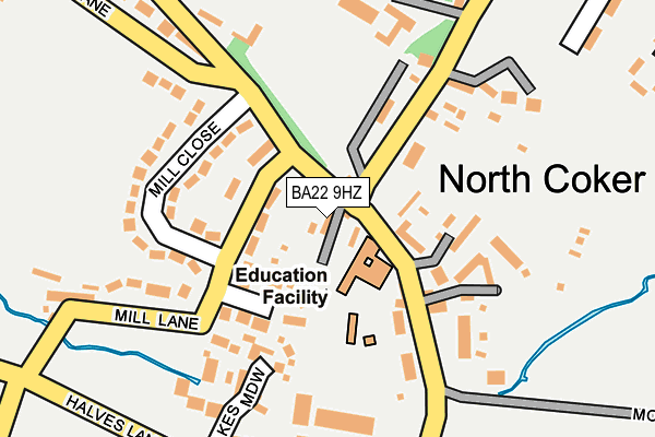 BA22 9HZ map - OS OpenMap – Local (Ordnance Survey)