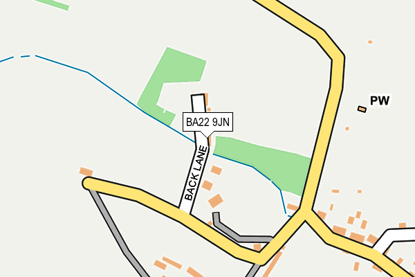 BA22 9JN map - OS OpenMap – Local (Ordnance Survey)
