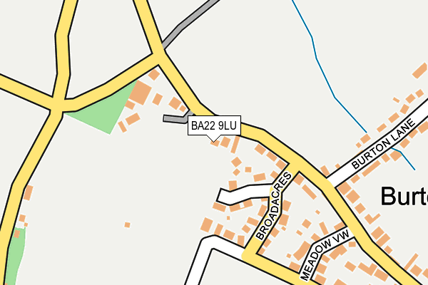 BA22 9LU map - OS OpenMap – Local (Ordnance Survey)