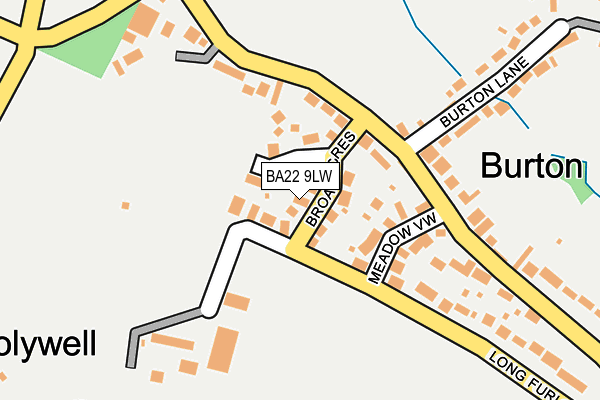 BA22 9LW map - OS OpenMap – Local (Ordnance Survey)