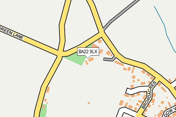 BA22 9LX map - OS OpenMap – Local (Ordnance Survey)