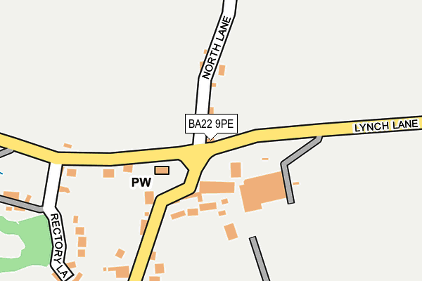 BA22 9PE map - OS OpenMap – Local (Ordnance Survey)